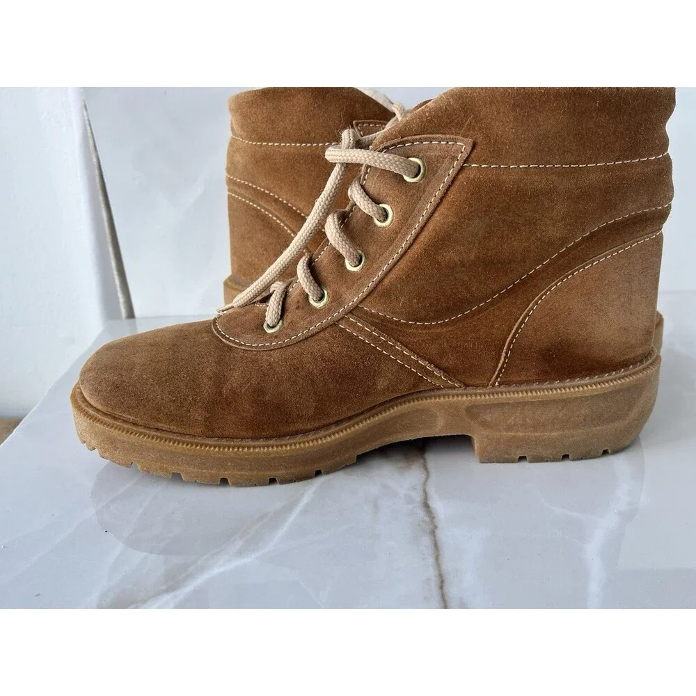 Explorers Made Italy Shearling Wool Fur Men Boots Suede Leather Eu 43 Us 10